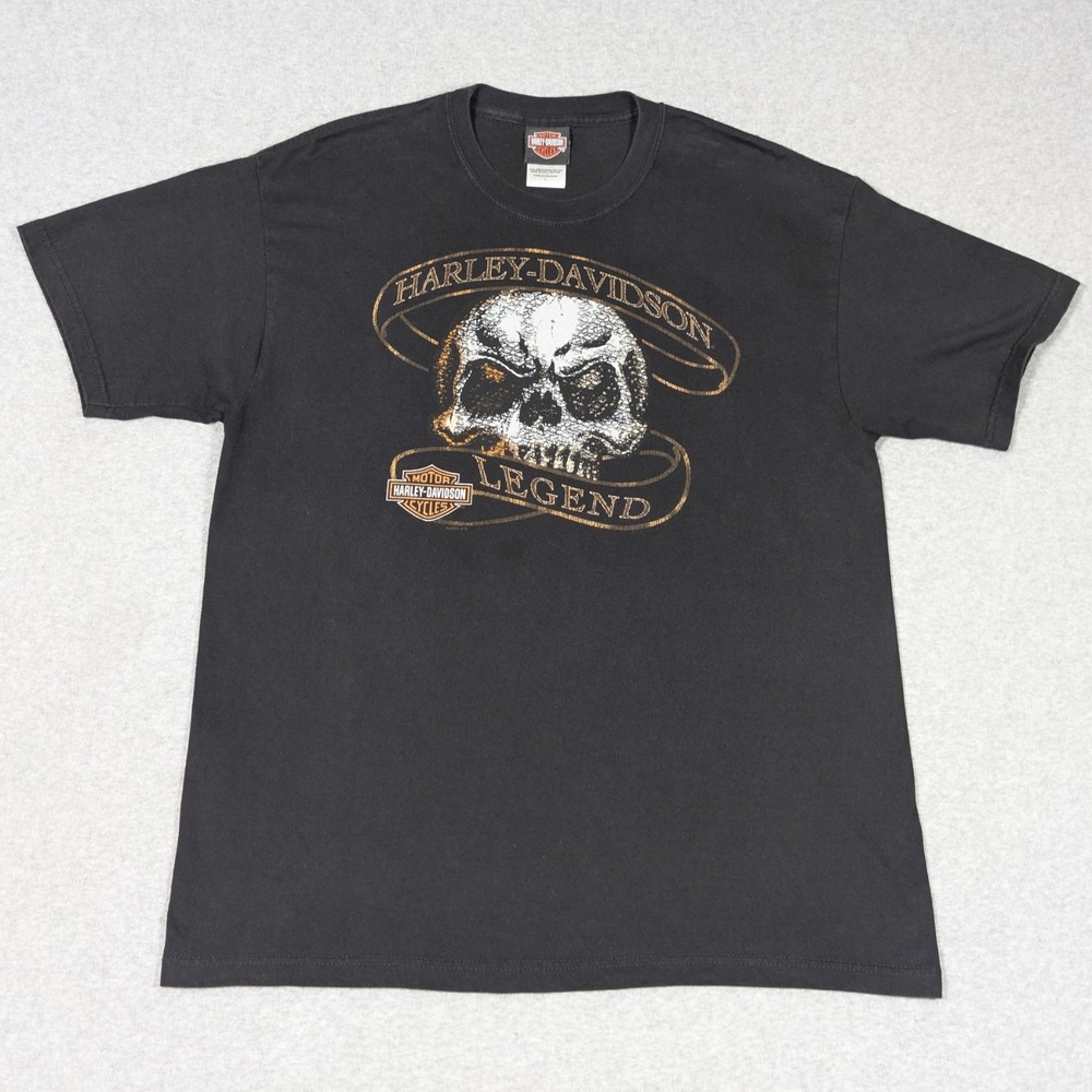 VTG Harley Davidson Legend Skull T-shirt Large HD Adamec of Orange Park Florida